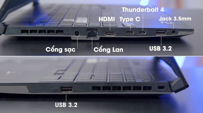 Laptop Asus TUF Gaming FX517ZE i5 (HN045W) - Cổng kết nối