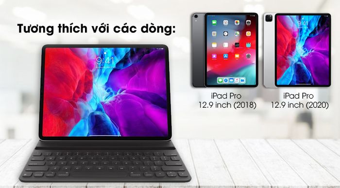 Bàn phím Smart Keyboard iPad Pro 12.9 (MXNL2ZA/A) - Làm việc tốt với sản phẩm iPad Pro 12.9 inch