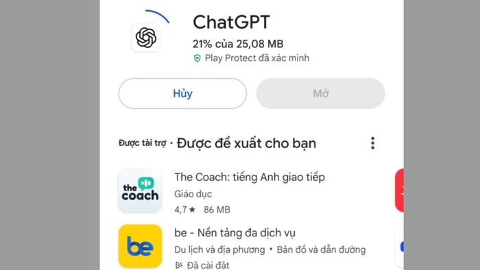 Hướng dẫn tải trên điện thoại - Bước 2