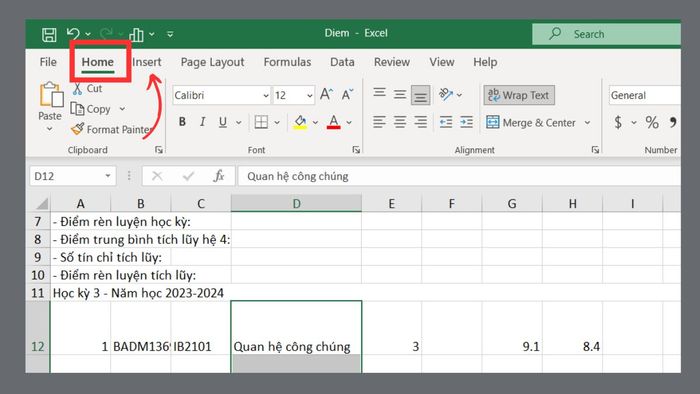 Vấn đề văn bản bị ẩn khi Wrap Text