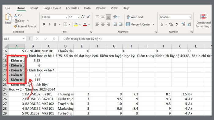Áp dụng tính năng Wrap Text trực tiếp