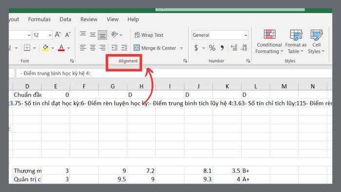 Áp dụng tính năng Wrap Text trực tiếp