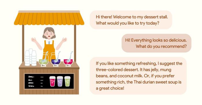 Đoạn hội thoại về các món chè bằng tiếng Anh