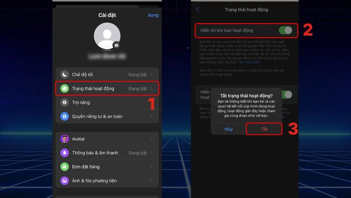 Hướng dẫn tắt Messenger luôn Online trên iPhone - Bước 3