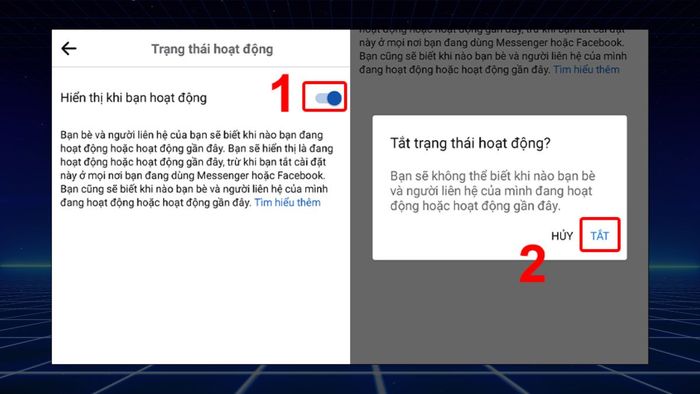 Hướng dẫn tắt trạng thái online Messenger trên Android - Bước 3
