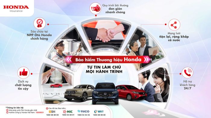 Hình ảnh minh họa chương trình bảo hiểm thương hiệu Honda.