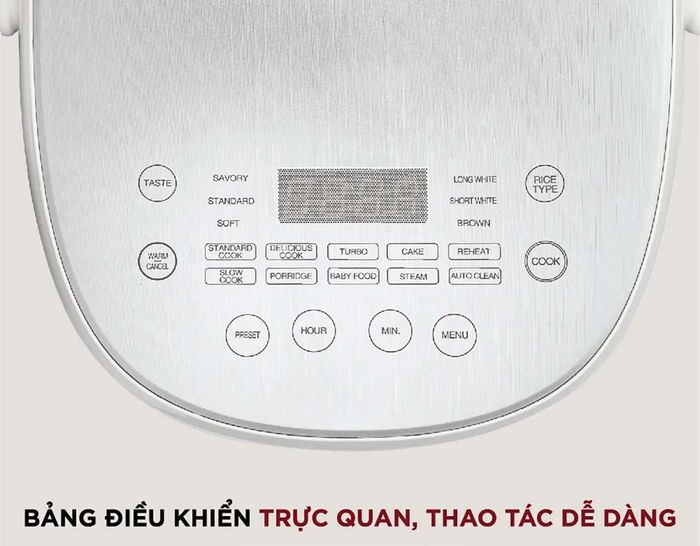Bộ phận điều khiển của nồi cơm điện tử Cuckoo CR-0690F/SIWHCRVNCV