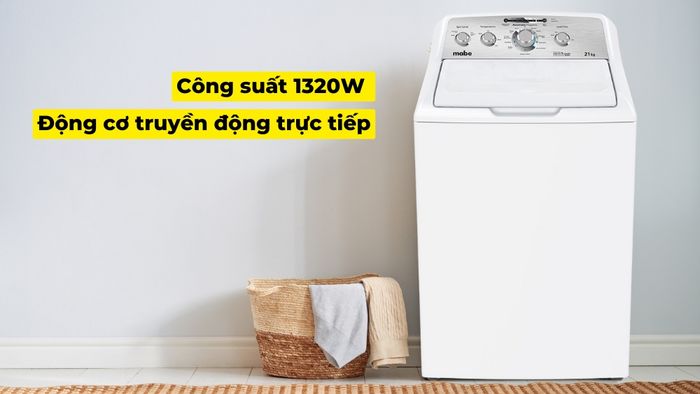 Công suất mạnh mẽ đáp ứng nhu cầu giặt giũ lớn