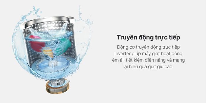 AWM9-B316K(B) trang bị công nghệ DD Inverter vận hành êm ái, tiết kiệm điện