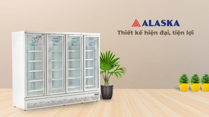 Tủ mát Alaska SL-24C4 sở hữu thiết kế hiện đại