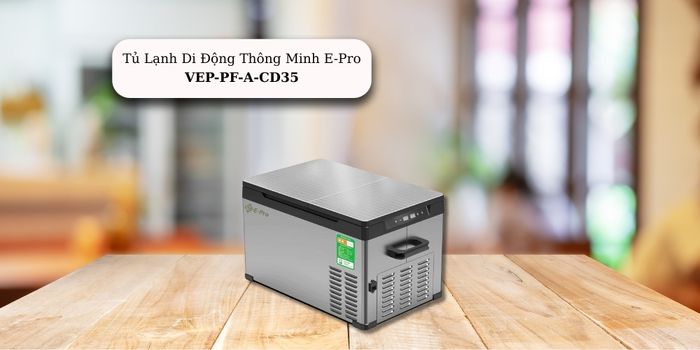 Tủ Lạnh Di Động Thông Minh E-Pro VEP-PF-A-CD35 thiết kế nhỏ gọn