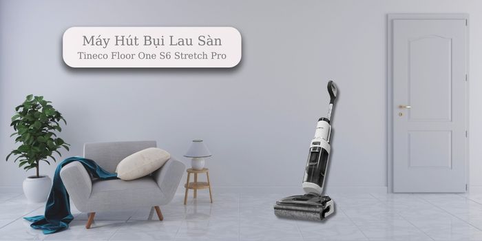 Máy Hút Bụi Lau Sàn Tineco Floor One S6 Stretch Pro thiết kế gập phẳng tiện lợi, gam màu sang trọng