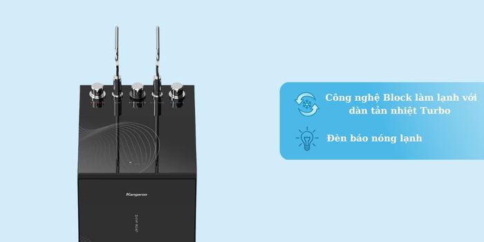 Kangaroo KG10A14 sử dụng công nghệ Block làm lạnh, đèn báo nóng lạnh