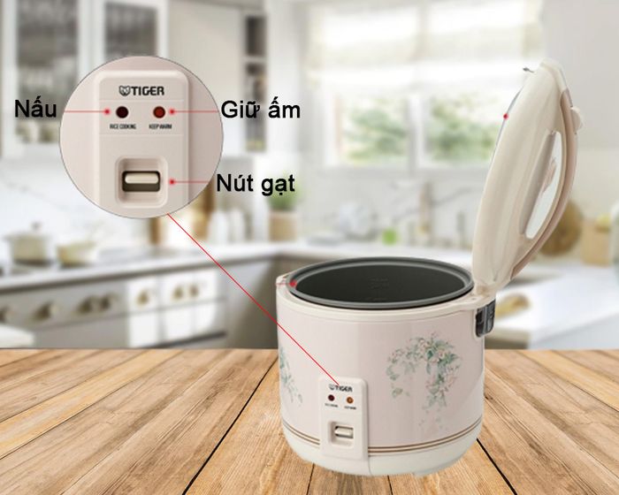 Điều chỉnh nút gạt nồi Tiger JNP-1000