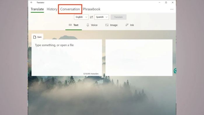 Bước 2: Tiến hành sử dụng Microsoft Translator để dịch văn bản hoặc lời nói ngay trong cuộc trò chuyện.