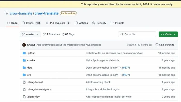 Bước 1: Khởi động phần mềm Crow Translate sau khi cài đặt thành công.