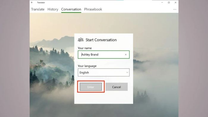 Bước 1: Sử dụng Microsoft Translator để bắt đầu phiên dịch trực tiếp trong các cuộc trò chuyện nhóm.