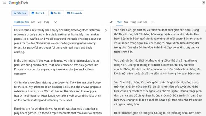 Bước 2: Sử dụng phần mềm dịch trực tiếp trên màn hình máy tính Google Translate Desktop để dịch văn bản.