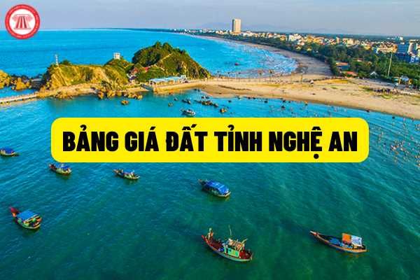 Bảng giá đất của tỉnh Nghệ An