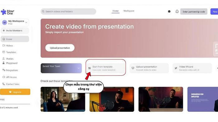 Cách sử dụng Hour One để tạo video đơn giản với AI - Bước 2