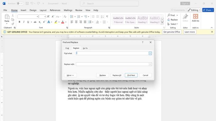 Cách sửa lỗi Word bị nhảy khoảng trắng – Bước 2 của phương pháp 2