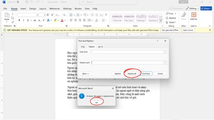 Cách khắc phục lỗi Word bị nhảy khoảng trắng – Bước 3 của phương pháp 2