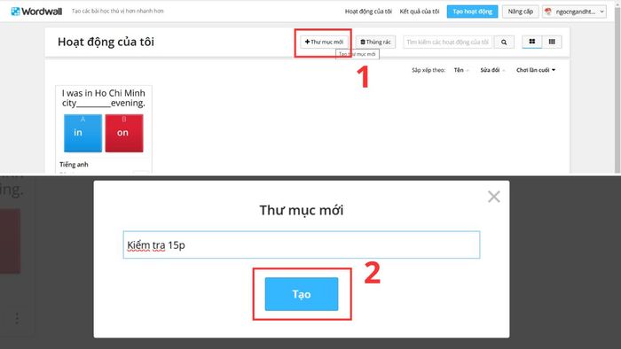 Hướng dẫn quản lý Wordwall