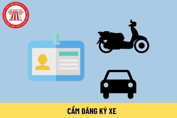 cầm giấy đăng ký xe