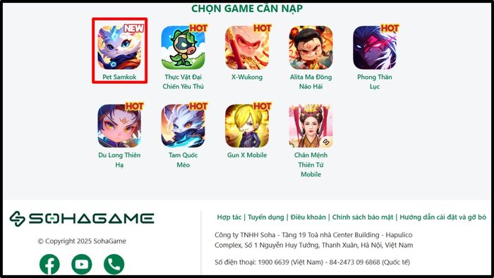 Hướng dẫn nhập mã code Pet Samkok Báo Thủ 3Q – Bước 2