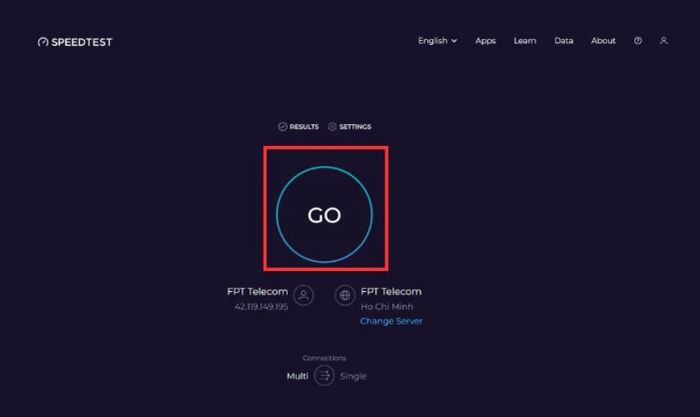 Hướng dẫn kiểm tra tốc độ Wifi trên máy tính qua SpeedTest.net