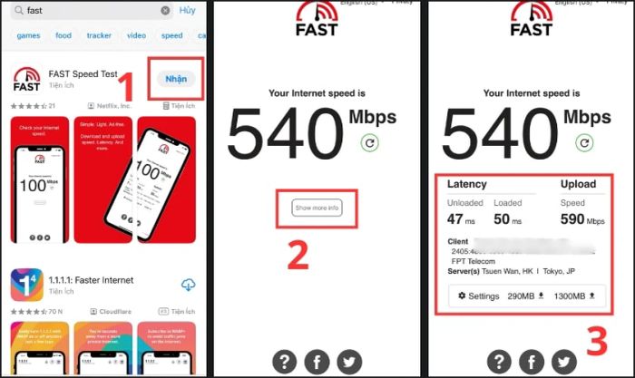Kiểm tra tốc độ Wifi trên điện thoại bằng ứng dụng Fast
