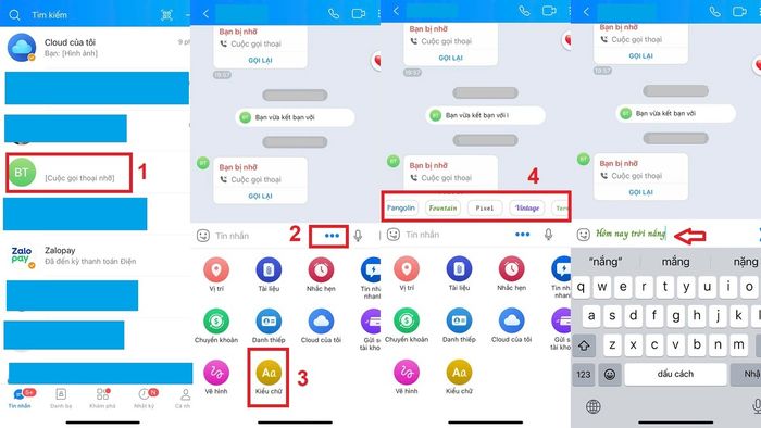 Hướng dẫn thay đổi font chữ trong Zalo