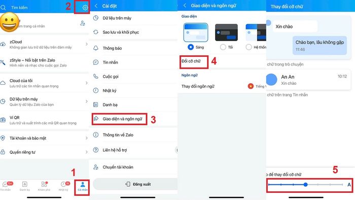Hướng dẫn thay đổi kích thước chữ trên Zalo bằng điện thoại