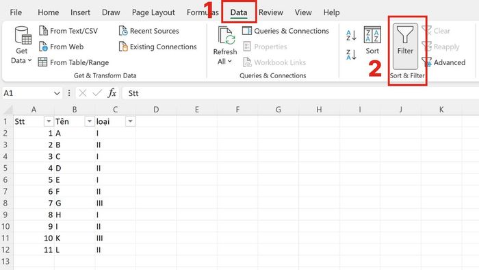 Cách khắc phục lỗi không thể sử dụng bộ lọc trong Excel dễ dàng 2