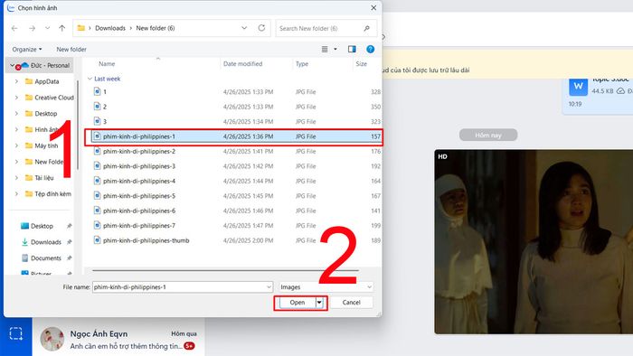 Hướng dẫn gửi ảnh HD qua Zalo trên máy tính - bước 3