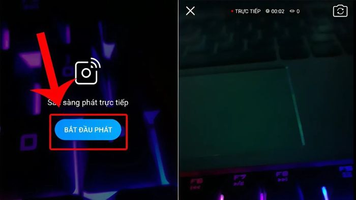 Chi tiết cách livestream trên Zalo - bước 3