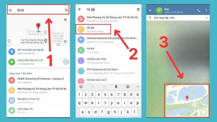Hướng dẫn chia sẻ vị trí trên Telegram - bước 4