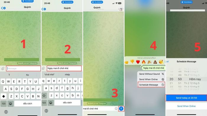 Hướng dẫn chi tiết cách hẹn giờ gửi tin nhắn Telegram trên điện thoại