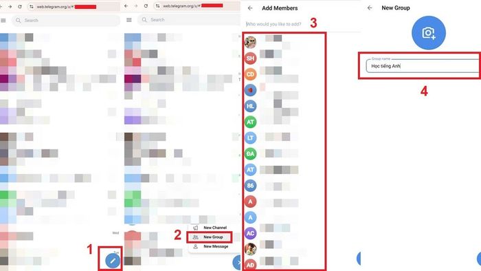 Hướng dẫn livestream Telegram trong nhóm bằng máy tính - bước 2