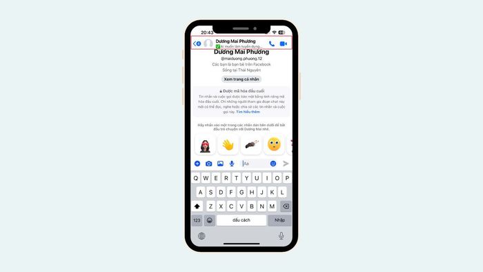 Hướng dẫn cách chặn người khác trên Messenger - bước 1