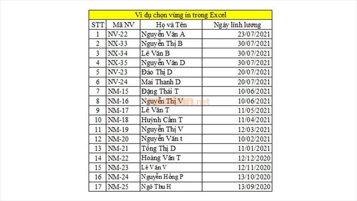 Bạn có thể xác nhận các vùng in đã được xóa qua <em>Print Preview</em>