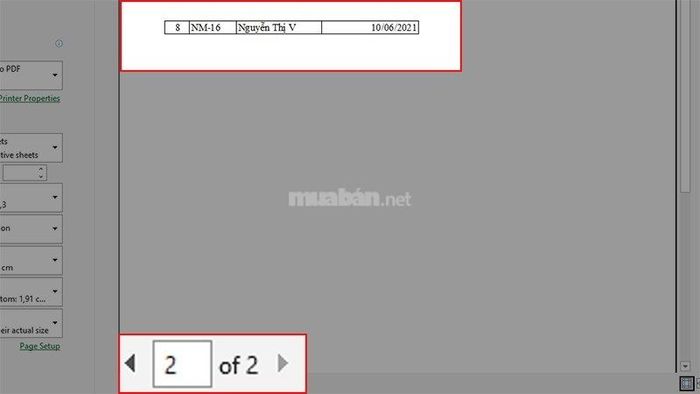 Xem kết quả trên <em>Print Preview</em>
