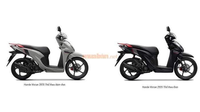Màu sắc của xe Honda Vision phiên bản Thể thao