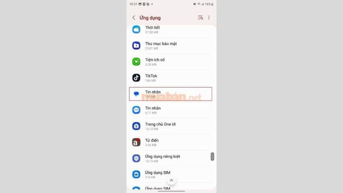 Dọn dẹp bộ nhớ cache của ứng dụng tin nhắn