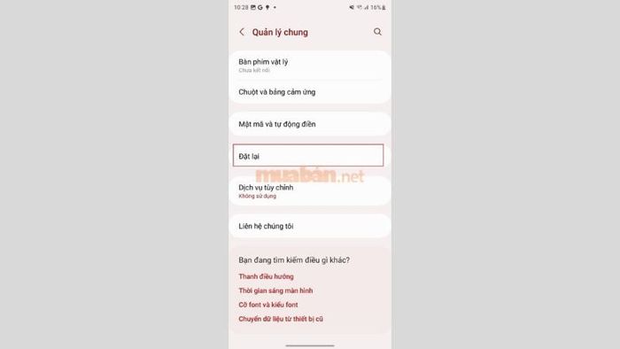 Khôi phục cài đặt mạng về mặc định