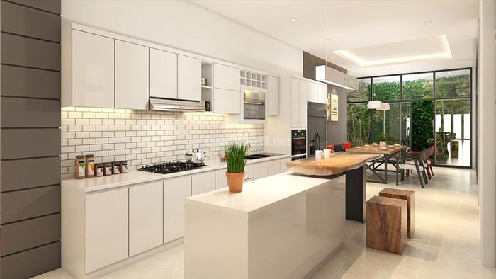 Không nên xây phòng bếp đối diện cửa chính của ngôi nhà