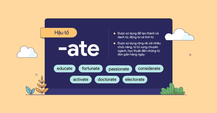 Đuôi -ate là loại từ gì? Vị trí nhấn âm & 50 từ phổ biến có đuôi -ate