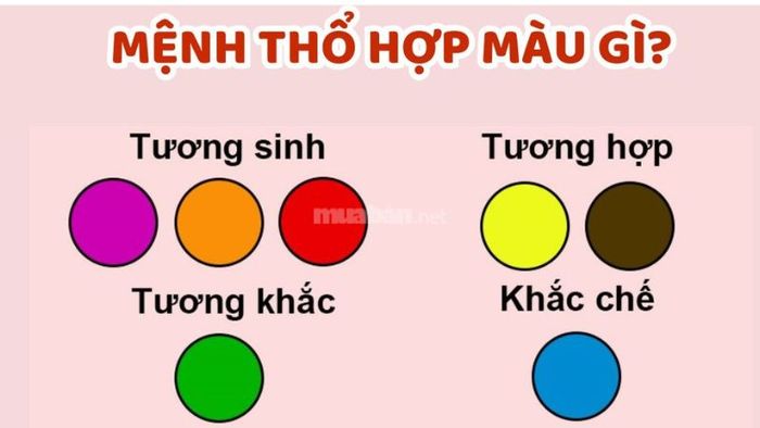 Màu sắc phù hợp với người mệnh Thổ