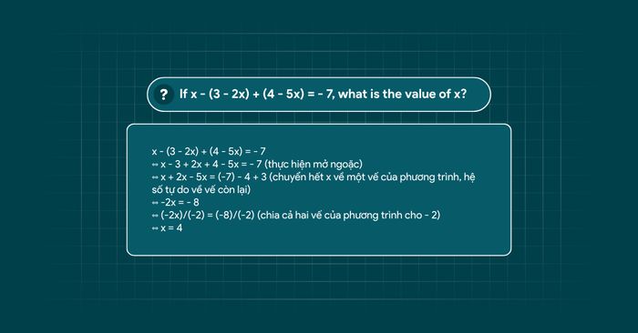 cách giải bài toán solving linear equations and inequalities trong SAT Math