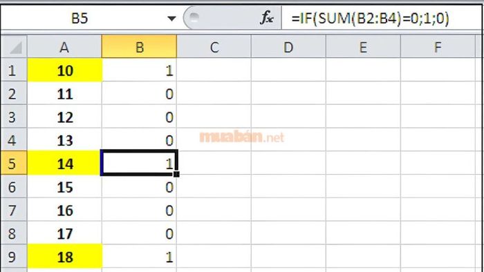Nhập công thức hàm vào ô tính tổng các ô xen kẽ cách nhau 3 ô trong Excel